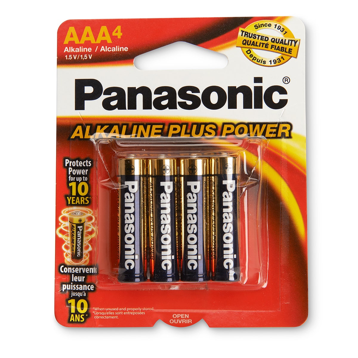 SB27438-Panasonic® Alkaline Plus Power Batteries - Pack of 4 AAA