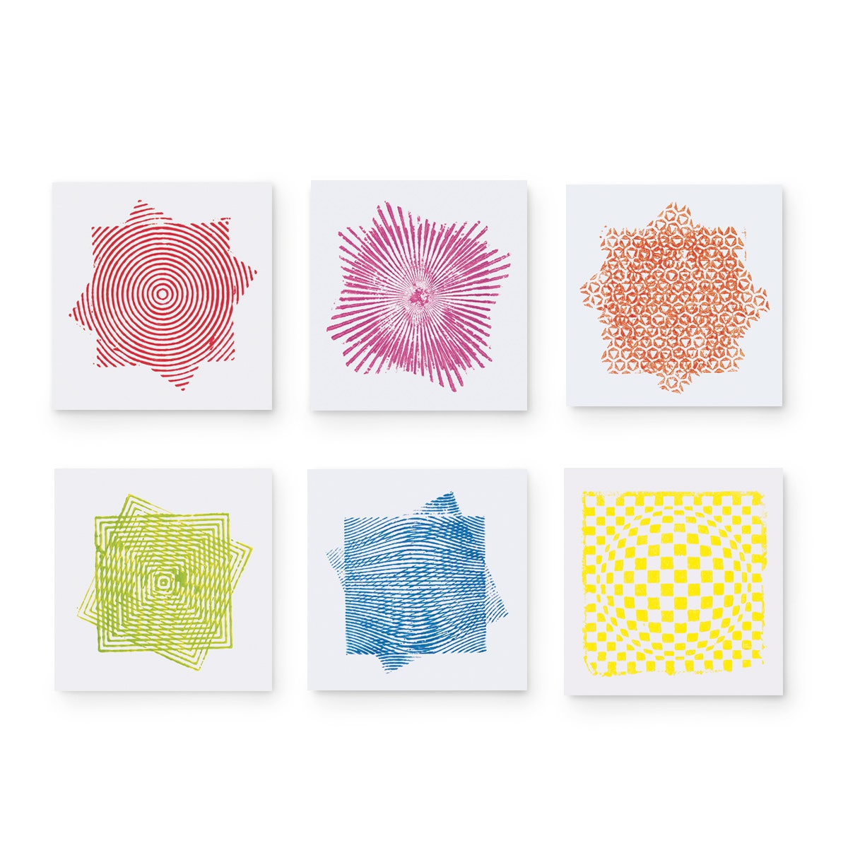 SB27840-Roylco® Optical Illusion Rubbing Plates - Set of 6