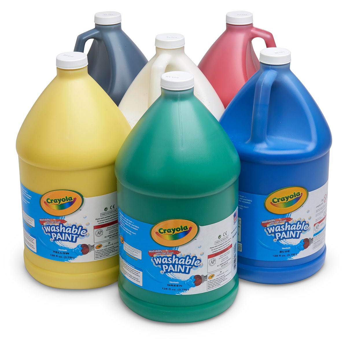 SB31919-Crayola® Washable Paint - Set of 6 Gallons