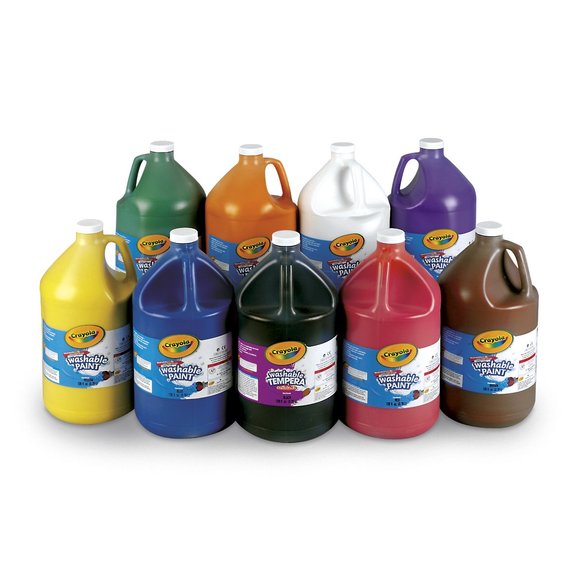 SB38454-Crayola® Washable Paint - Set of 9 Gallons