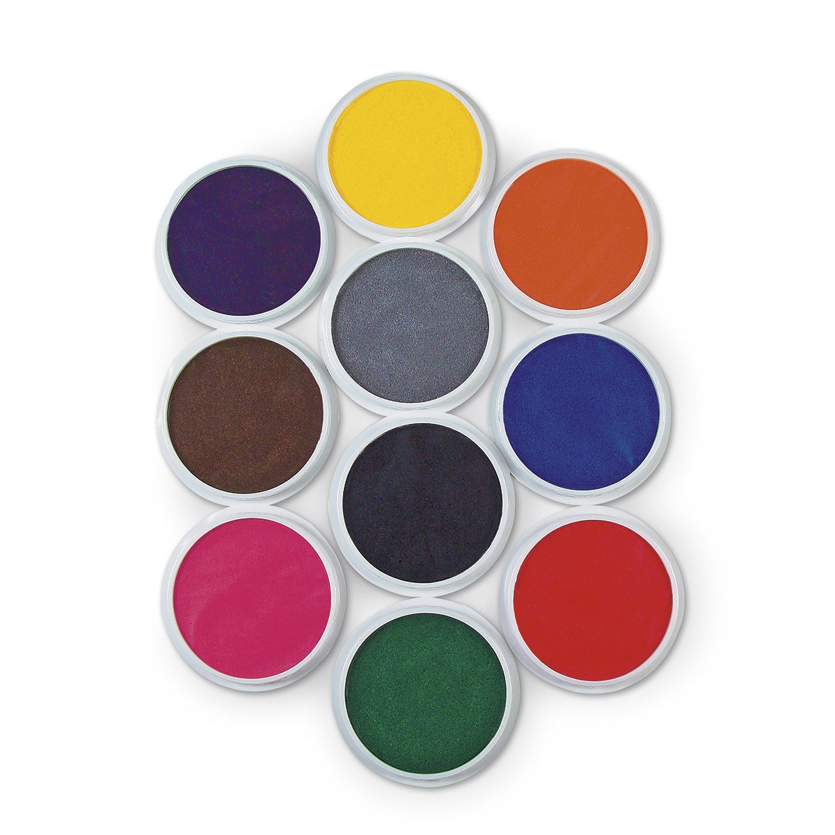 SB39546-Jumbo Washable Circular Ink Pads - Primary Set of 10