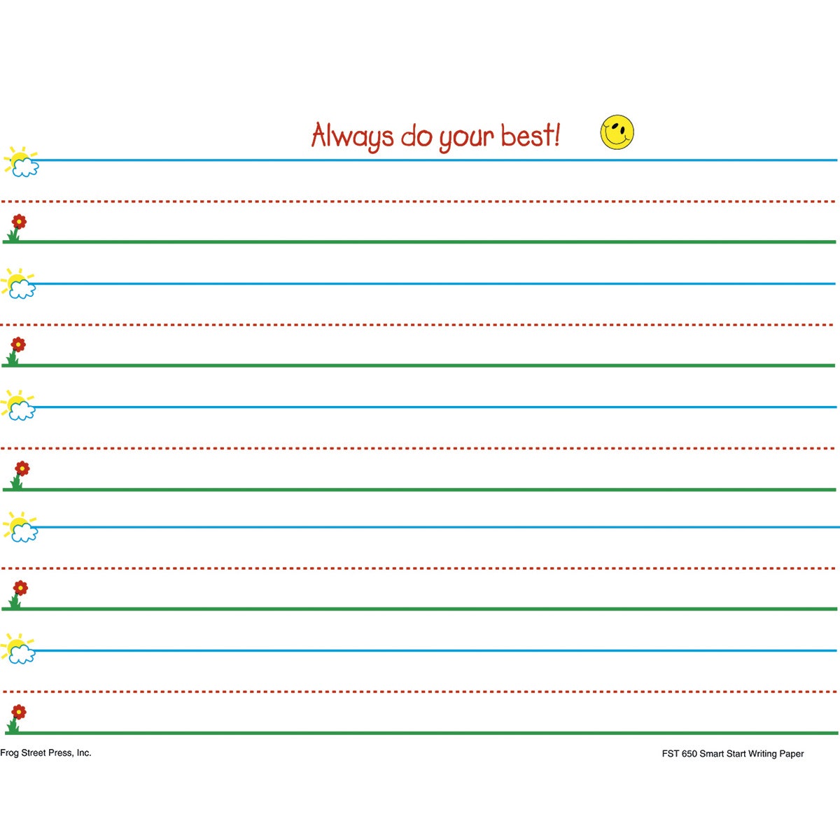 SB39574-Smart Start Writing Paper - K-1 Level