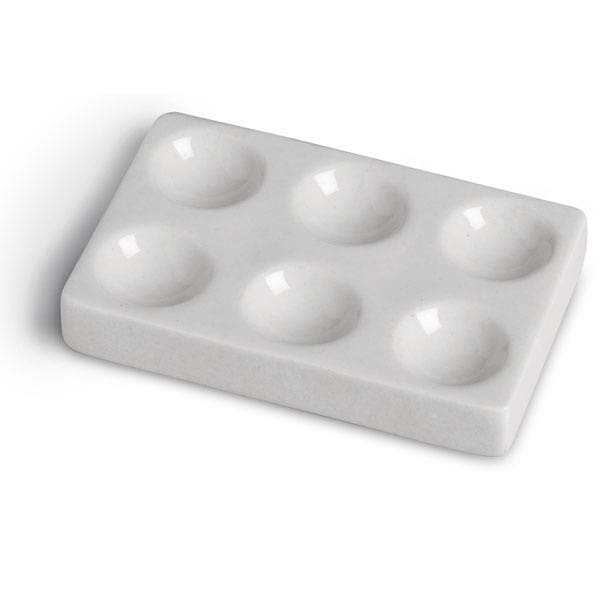 X0000SB40727-Porcelain 6-Cavity Spot Plate