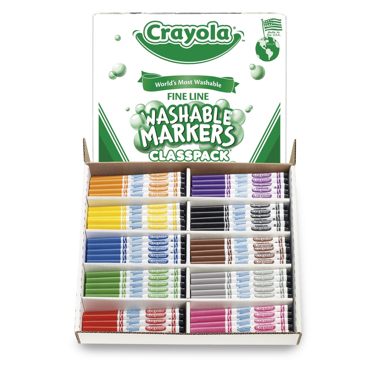 SB42788-Set of 3 Crayola® Ultra-Clean Washable® Marker Fine-Line Classpacks®