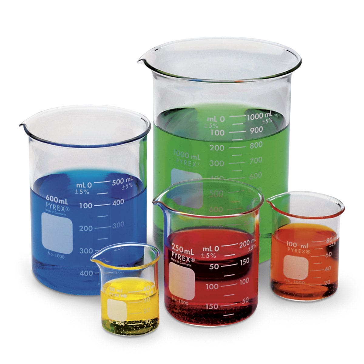 SB46695-CORNING® PYREX® Set of 5 Low Form Beakers