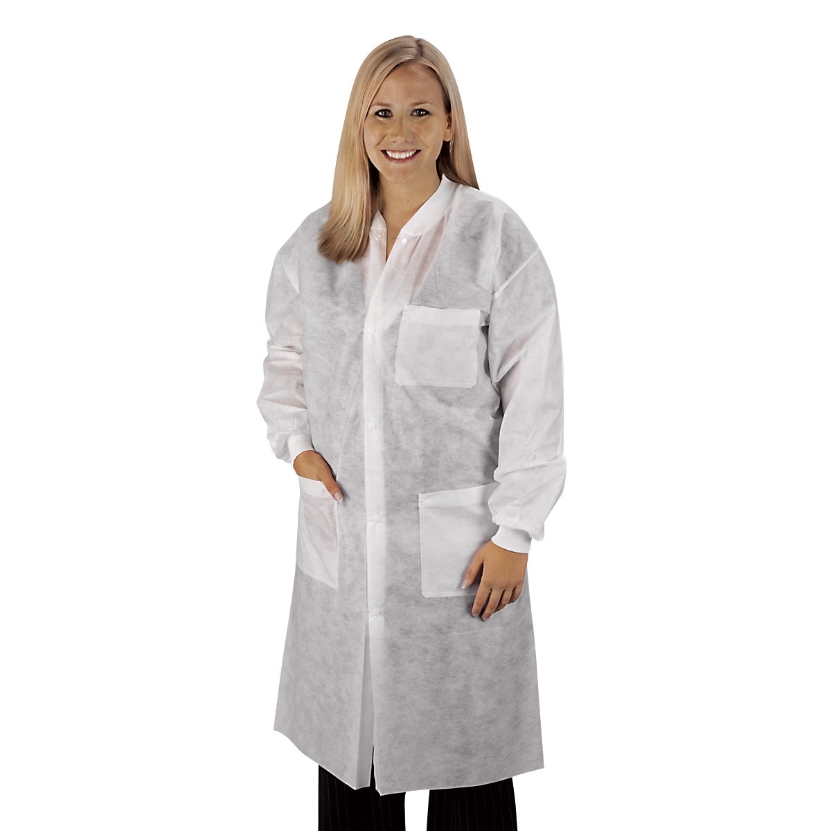 X0000SB47104-Disposable KneeLength Lab Coat