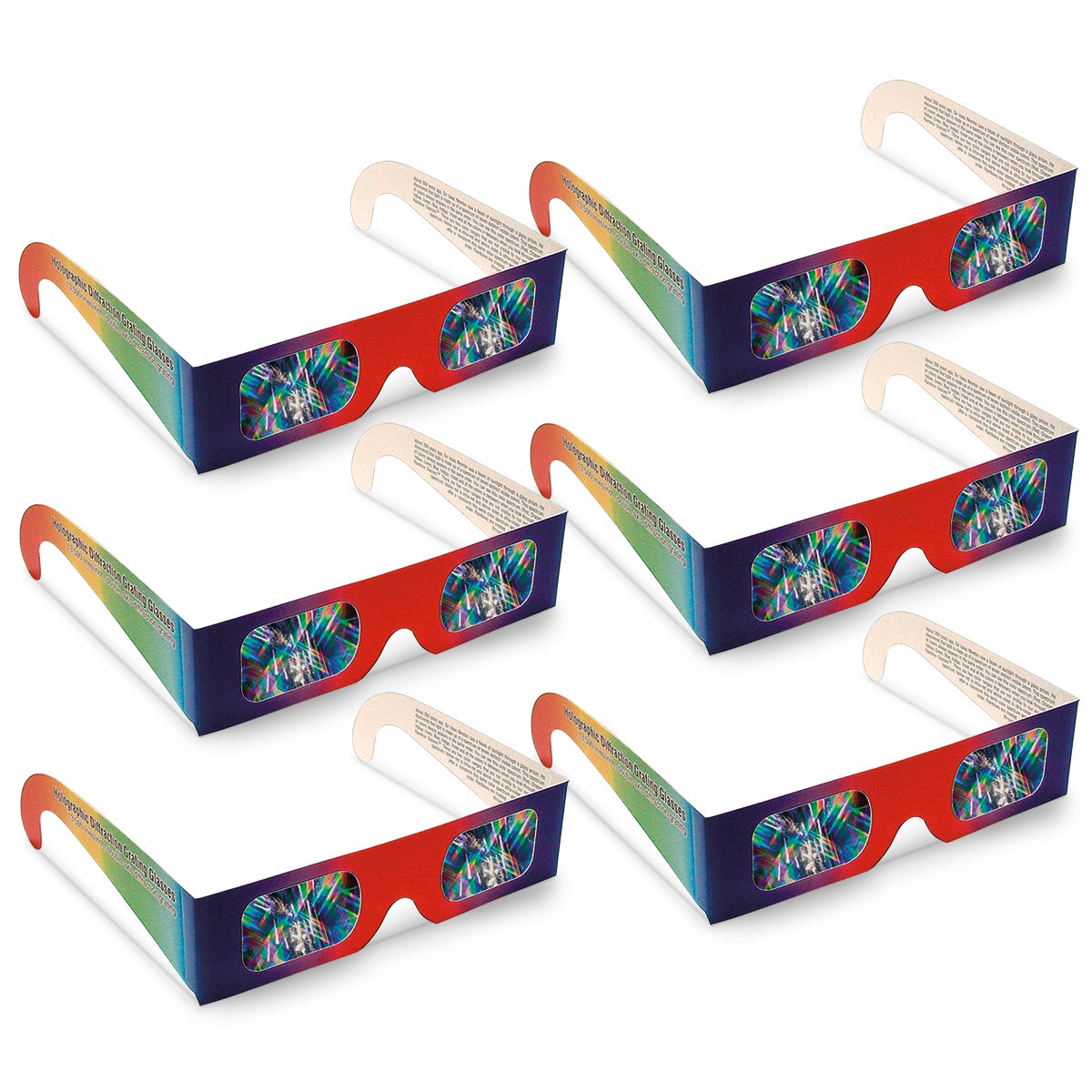 SB49296-Diffraction Grating Glasses - Set of 6