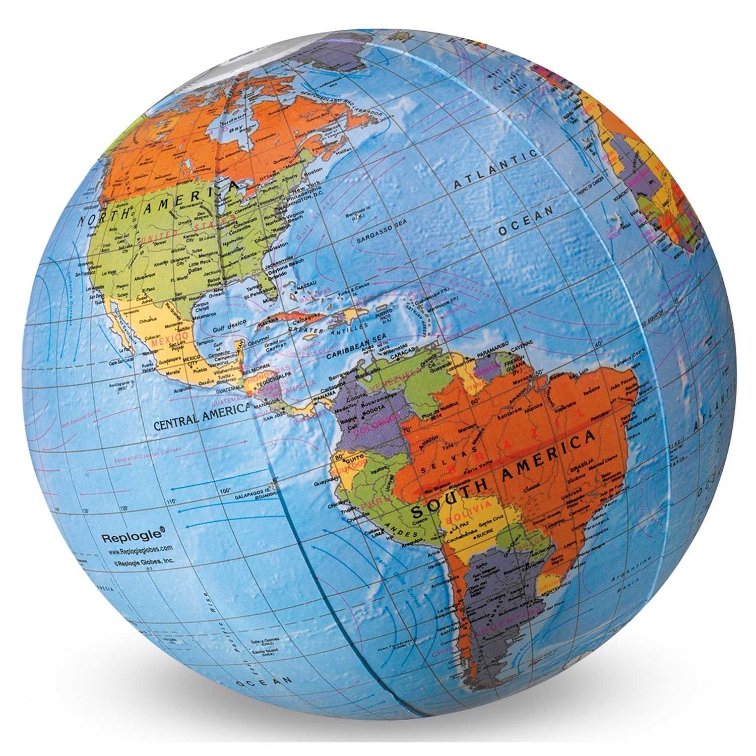 SB49726-Political Inflatable Globe - 12 in. dia.