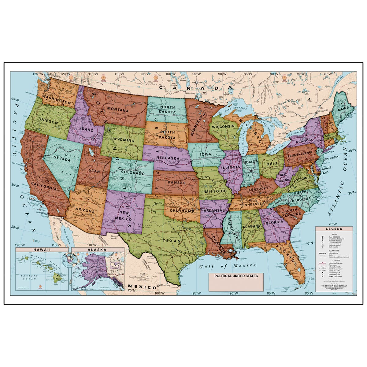 X0000SB49728-Laminated Poster Map
