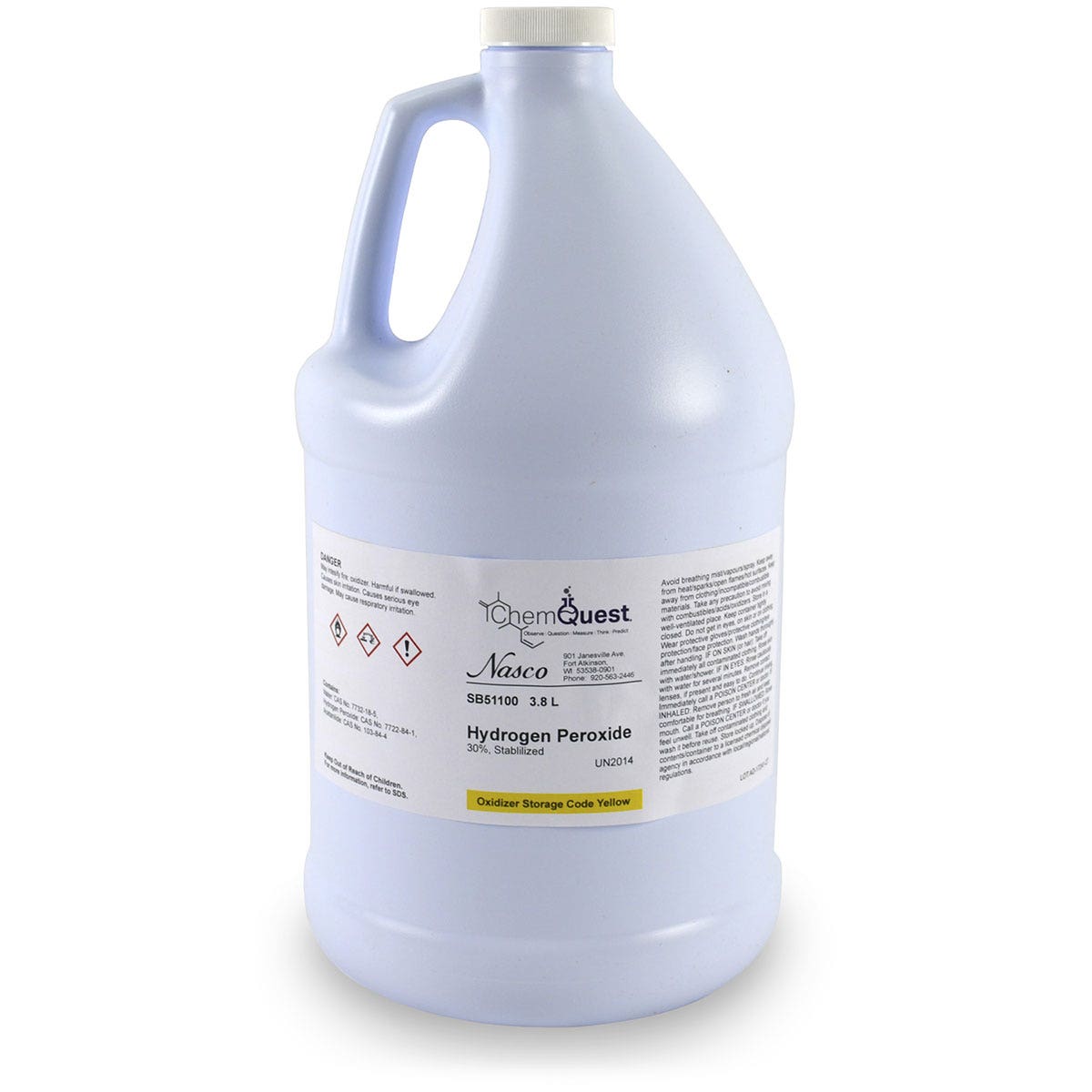 SB51100-Hydrogen Peroxide - 30% Stabilized - 3.8 Liters