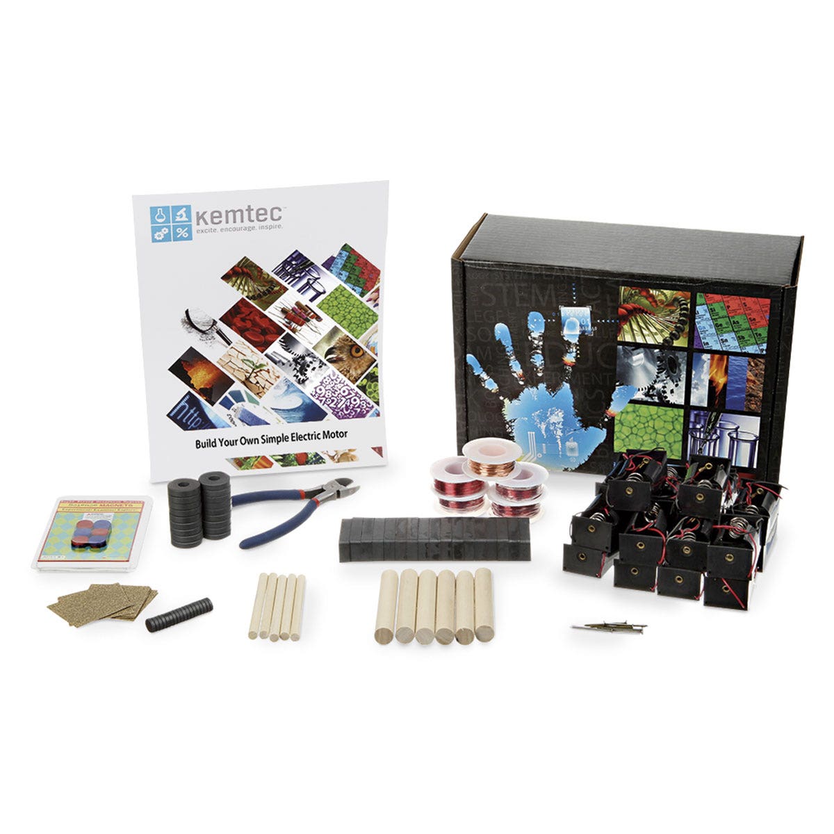 SB51356-Kemtec™ Build Your Own Simple Electric Motor Kit - Classroom Pack of 6