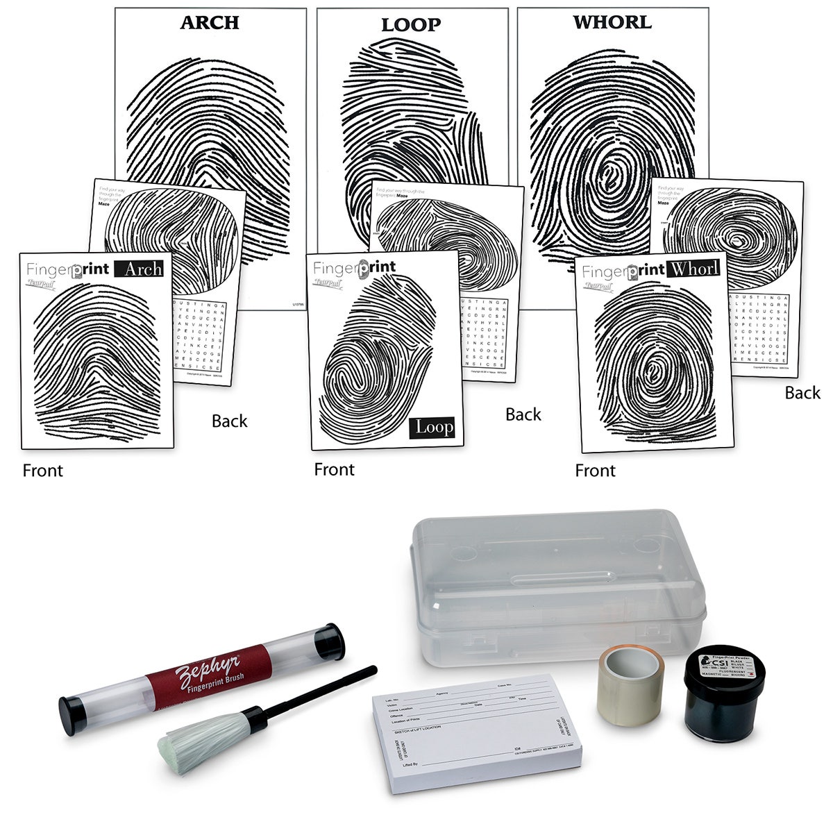 SB52384-Latent Fingerprint Kit and Poster Set