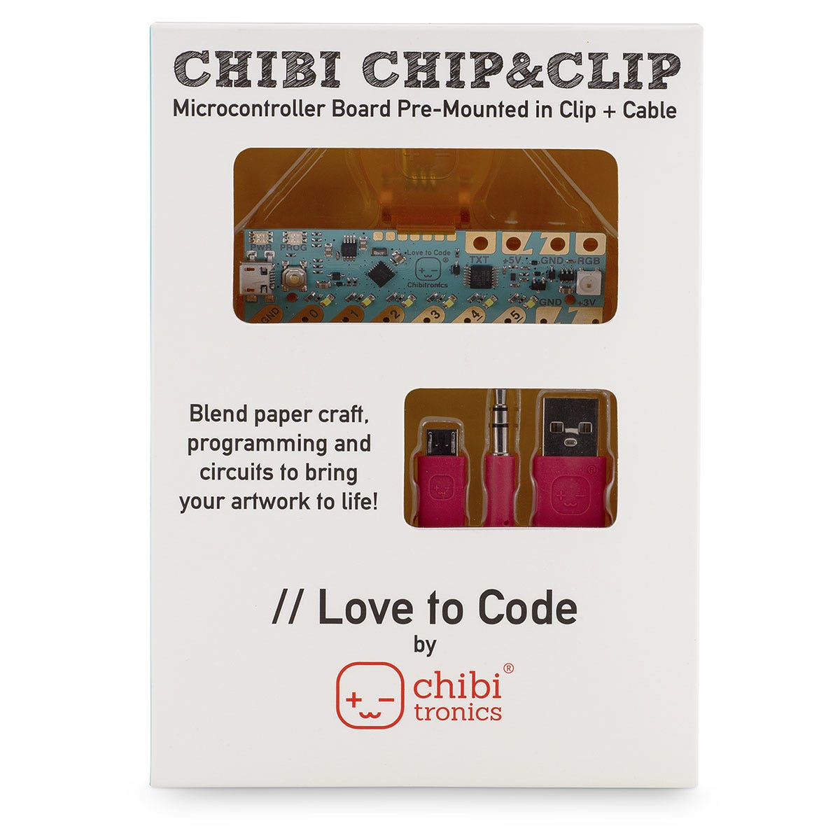 SB53170-Love to Code Pre-mounted Chibi Chip and Clip