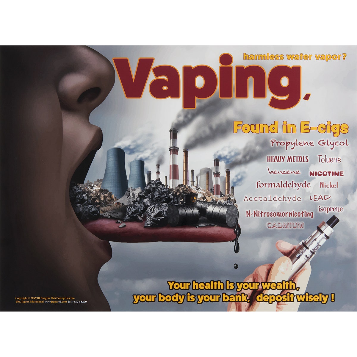 SB53210-Your Health Is Your Wealth Vaping Poster