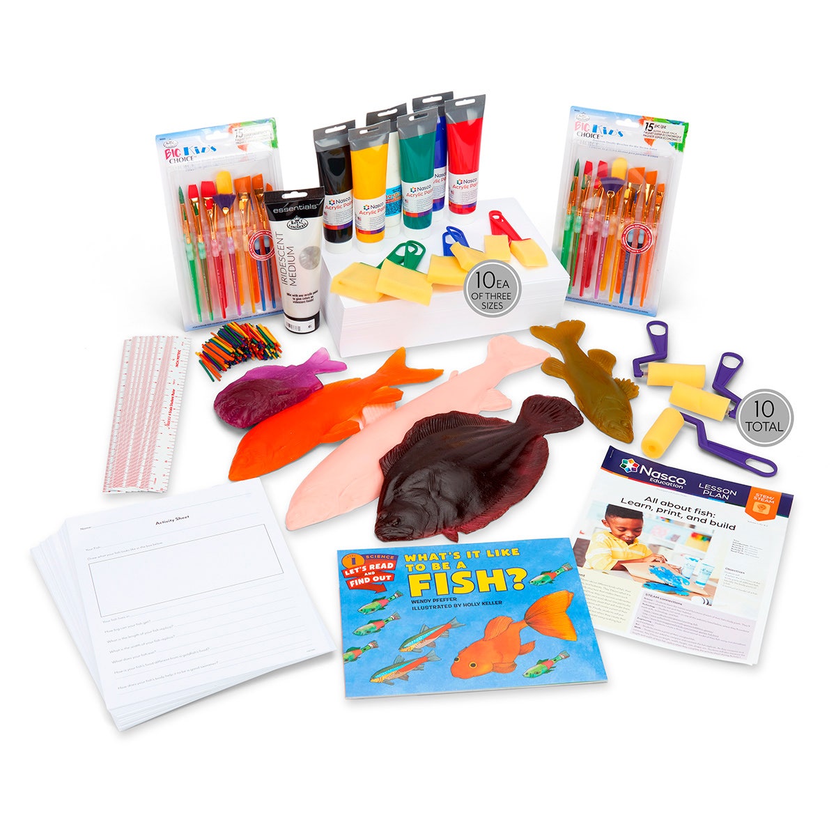 SB53388-All About Fish Kit: Learn, Print, & Build, Gr. K–2
