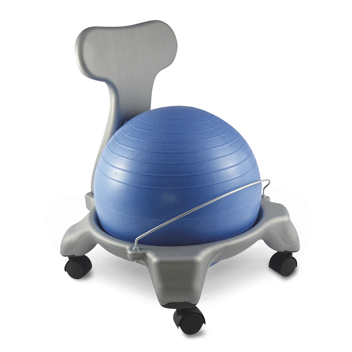SN32012-CanDo® Plastic Mobile Ball Chair with Back - Small