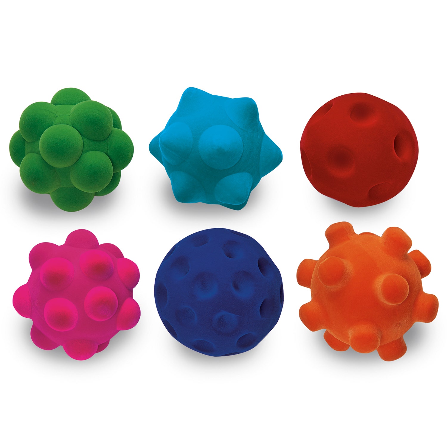 SN35702-Rubbabu Sensory Ball Set 3 in. Dia. - Set of 6