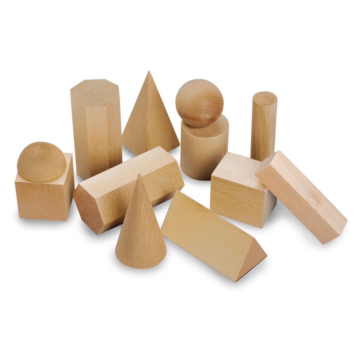 TB12295-12 Wooden Geometric Solids