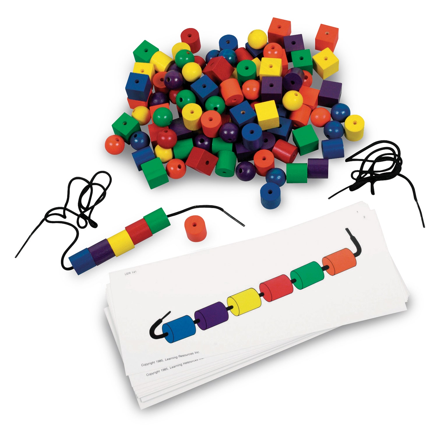 TB12296-Learning Resources® Beads and Patterns Card Set