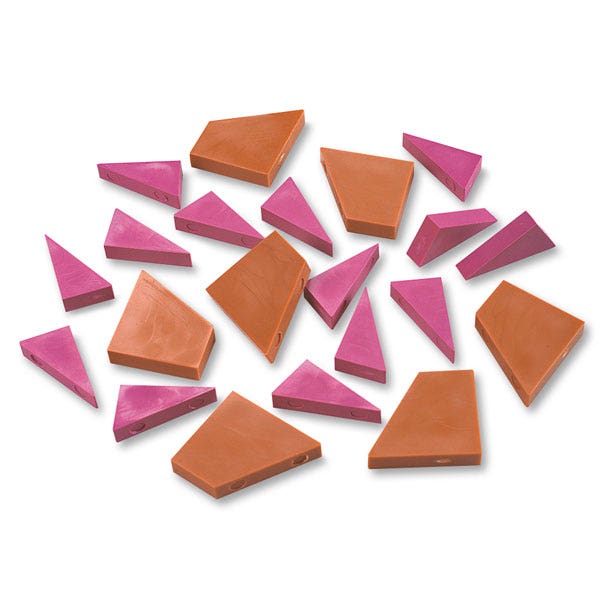 TB15438-Fraction Pattern Blocks - 1/2 cm Thick