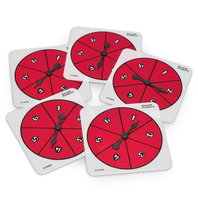 TB15552-Number Spinner Set - 1-6 Spinners