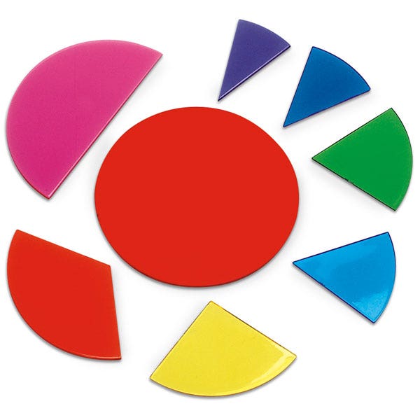 X0000TB16619-Nasco Transparent Fraction Circles and Squares