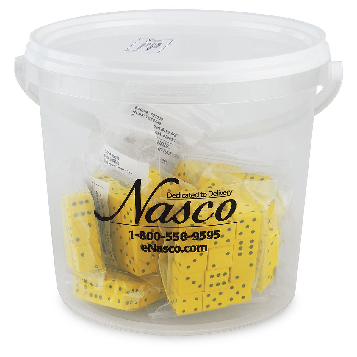 X0000TB17928-Nasco Foam Yellow Dot Dice