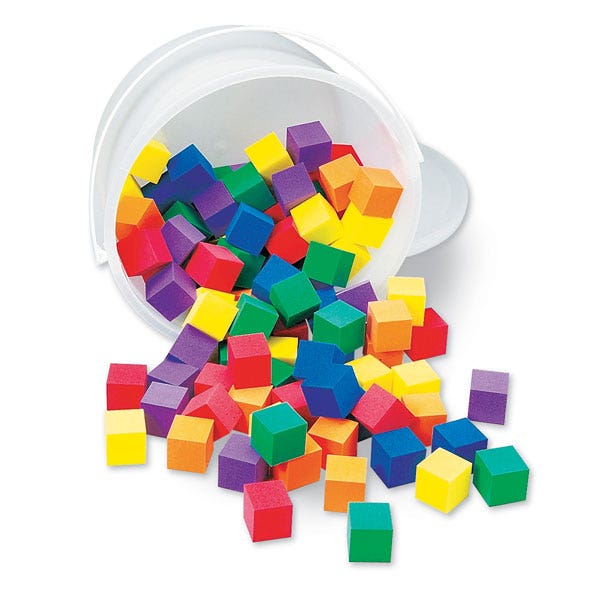 TB18469-1 in. Foam Color Cubes