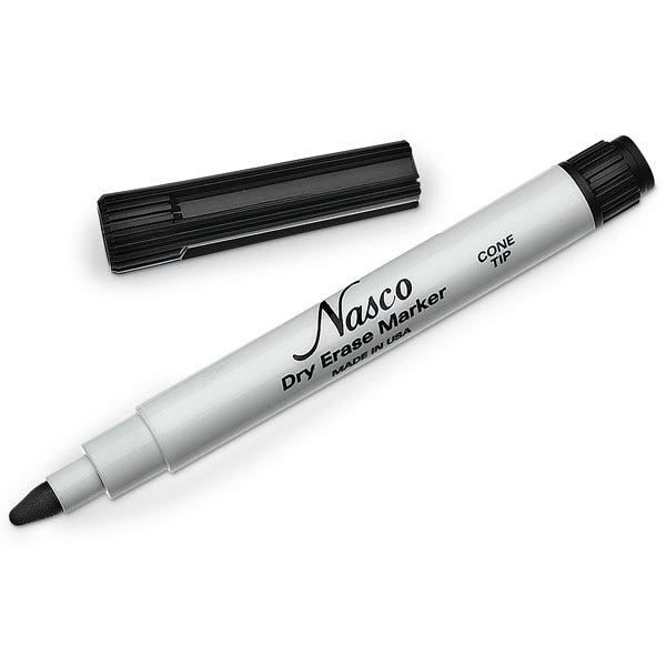 TB18566-Nasco Cone-Tip Dry-Erase Markers - Black