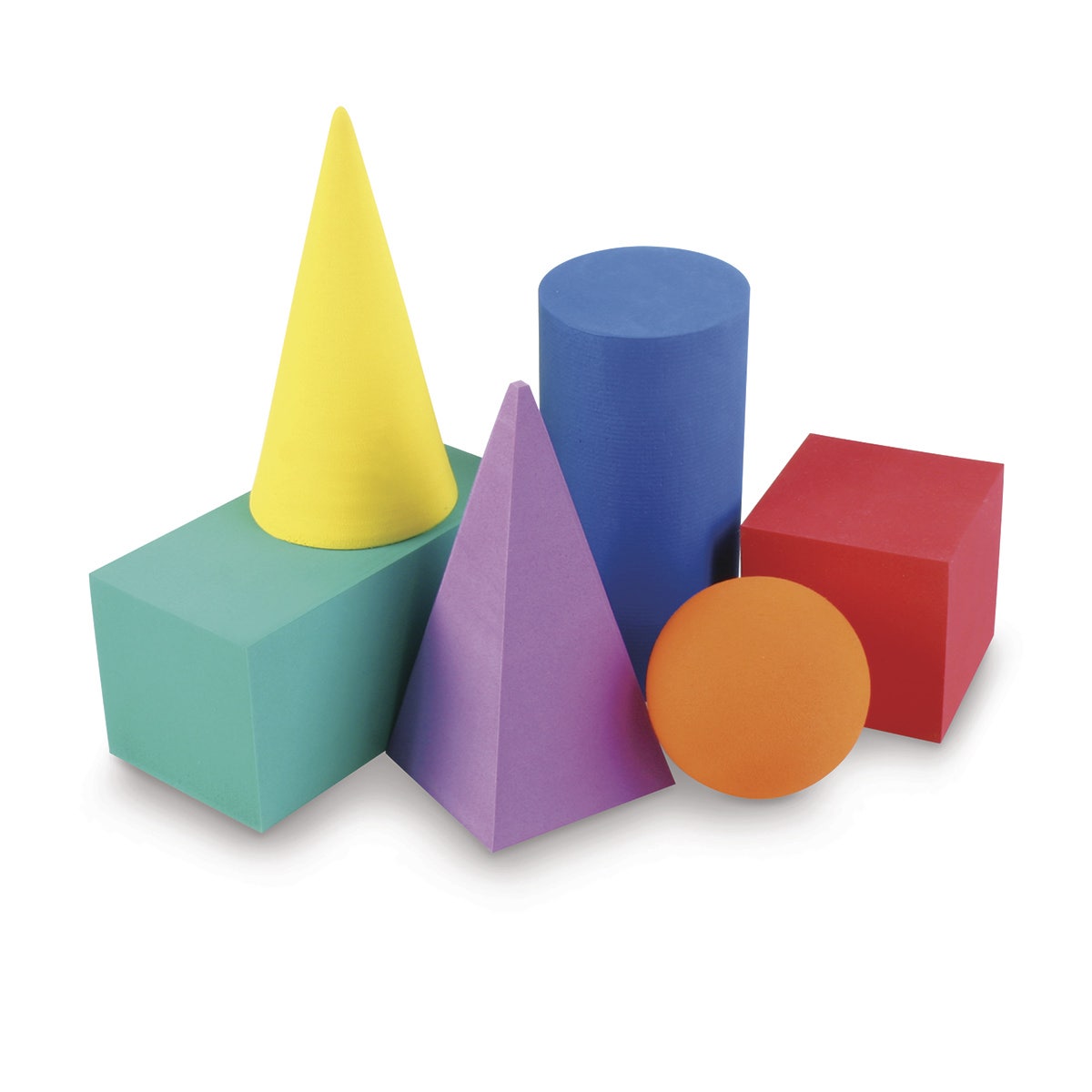 TB18604-SI Manufacturing Foam Geometric Solids - 5-1/2 in. H. - Set of 6