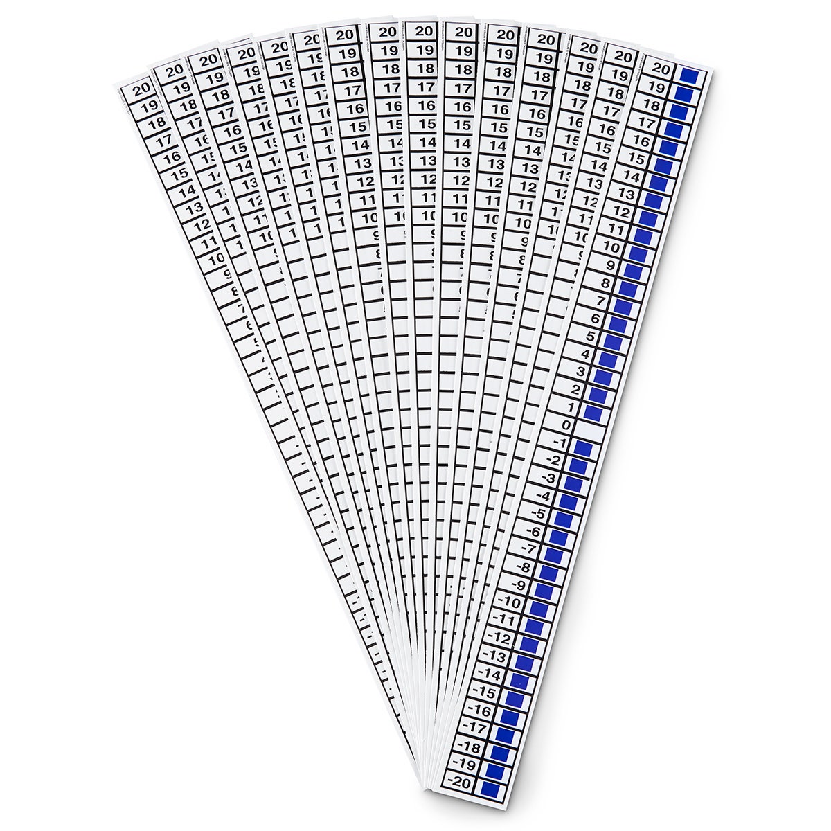 TB18665-Vertical Is Better! Desk Tapes - Numbered -20 to +20, Set of 15