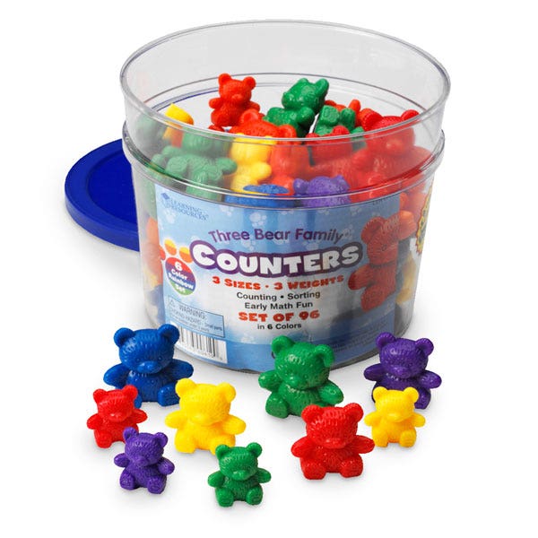TB18806-Learning Resources® Three Bear Family® Counters - Set of 96