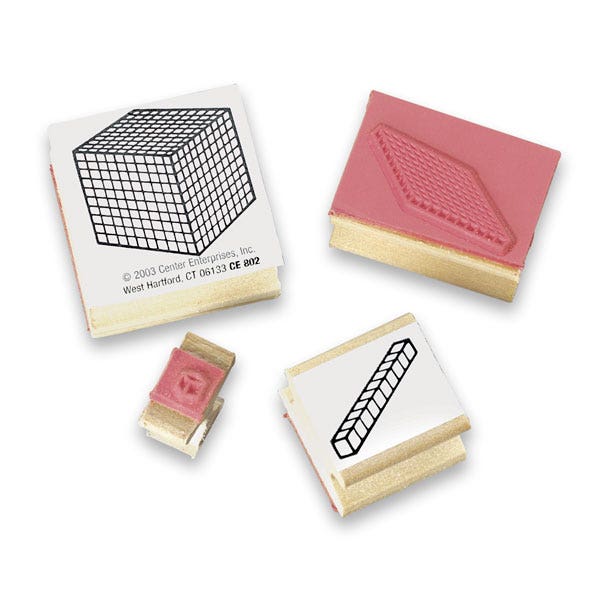 TB18922-Base 10 (Ten) Block Stamps - Set of 4