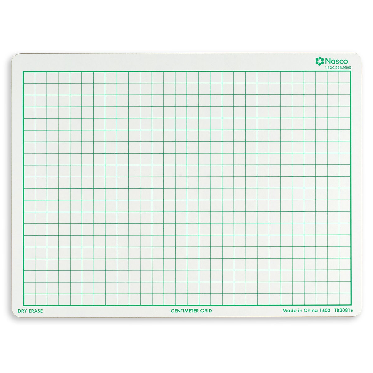 TB20816-Nasco Double-Sided Centimeter Grid Dry-Erase Board, 9 in. x 12 in.