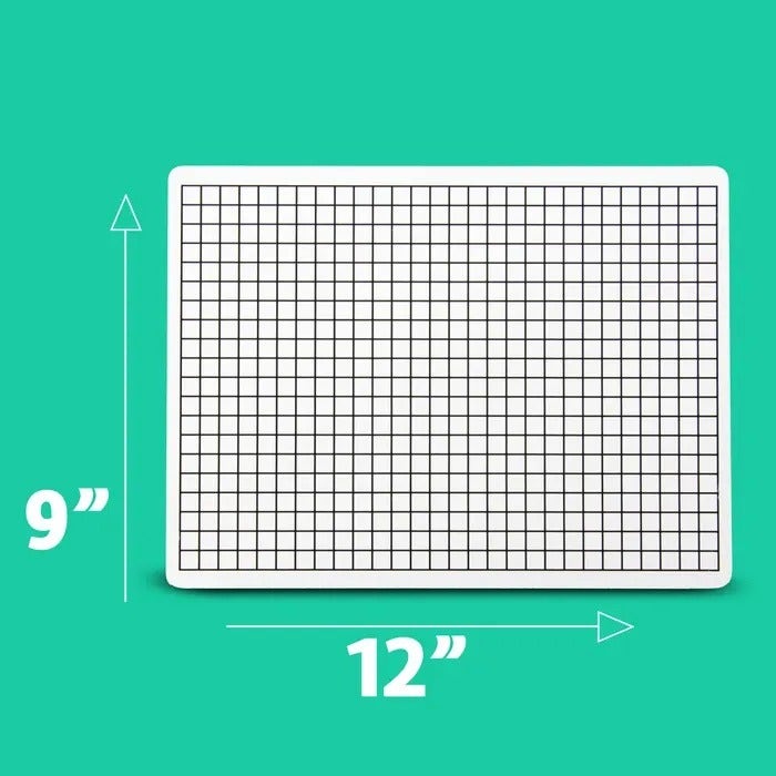 TB20816-Flipside Double-Sided Centimeter Grid Dry-Erase Board, 9 in. x 12 in.