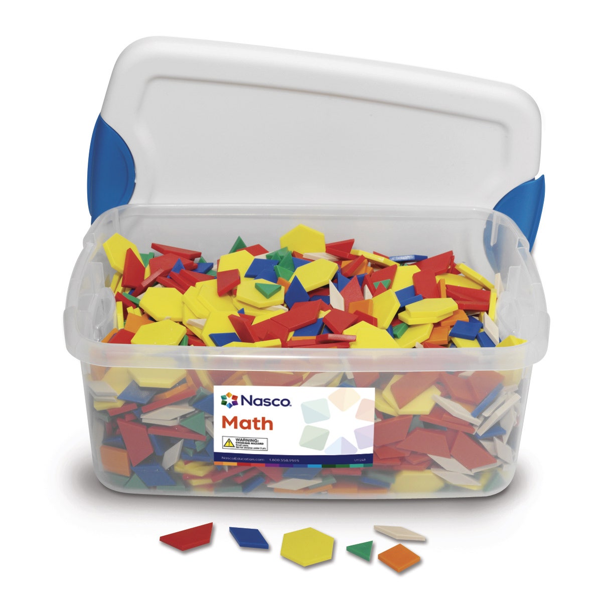 TB21920-Nasco Plastic Pattern Blocks, Bulk Set of 2,000