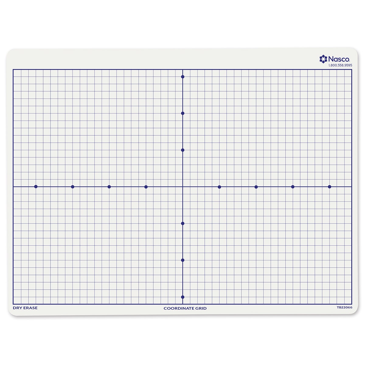 TB22066-Nasco Double-Sided Coordinate Grid Dry-Erase Board, 11-1/2 in. x 15-1/2 in.