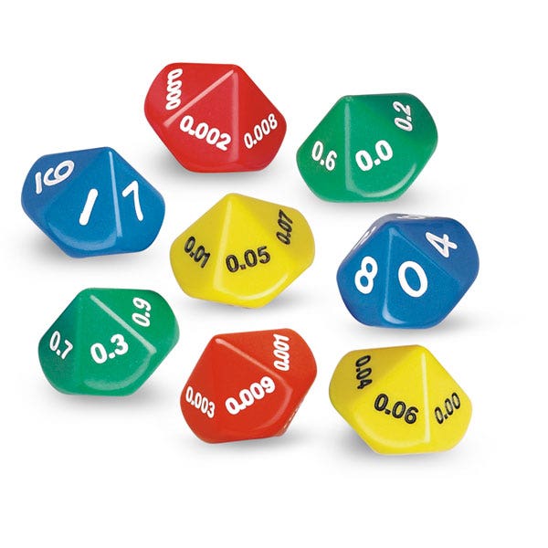 TB22407-Color-Coded Decimal Dice