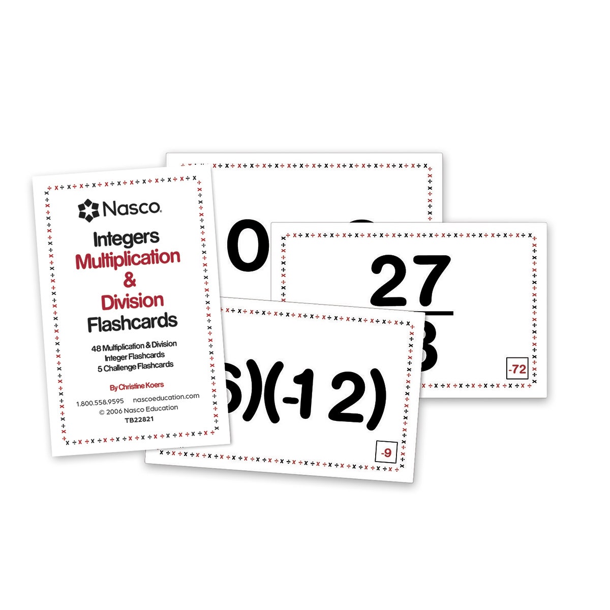TB22821-Nasco Integer Flash Cards - Multiplication & Division