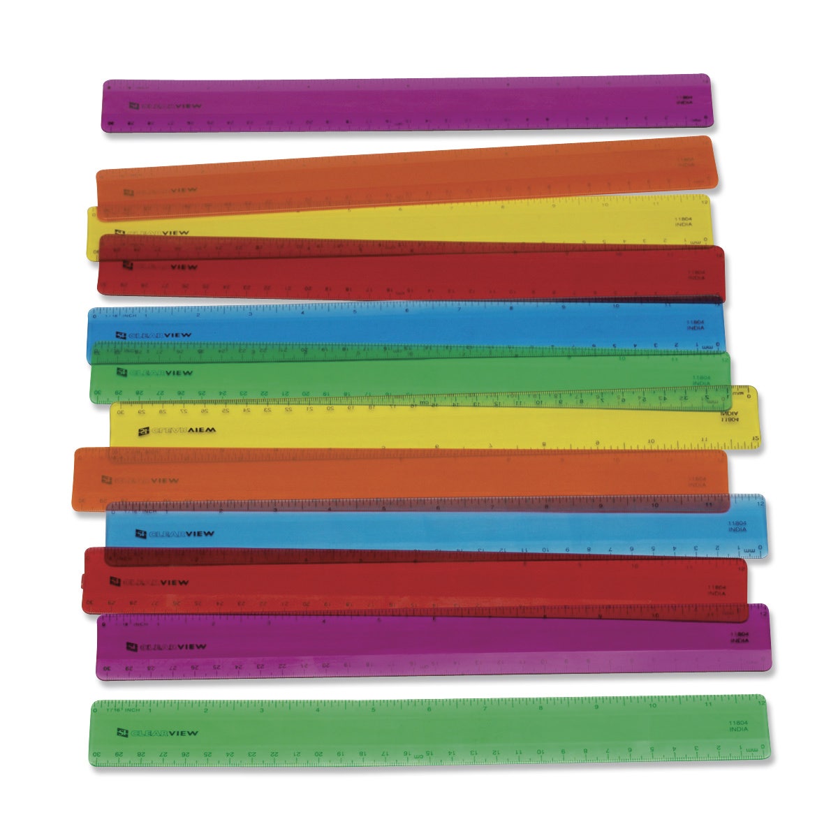 TB23368-Clearview 12 in. Flexible Rulers - Pkg. of 12