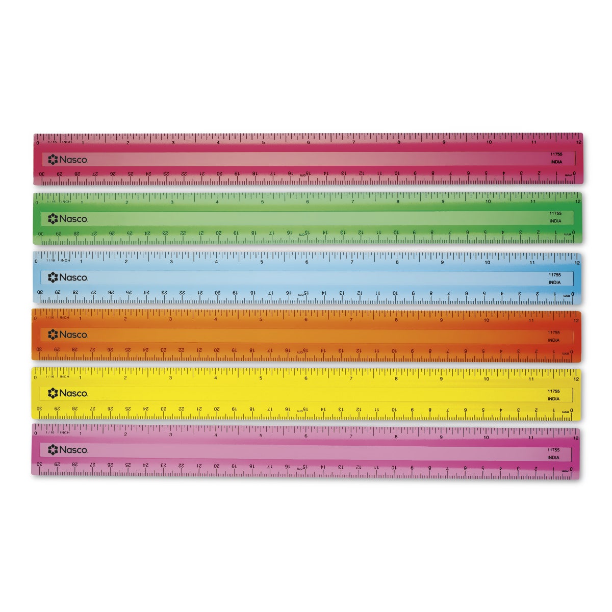 TB23603-Clearview 12 in. Rulers - Pkg. of 12