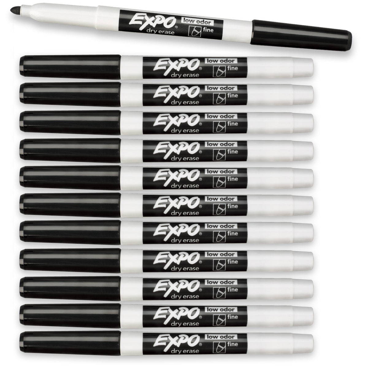 TB24578-EXPO 2® Low-Odor Classroom Pkg. of 12 - Black, Fine Tip