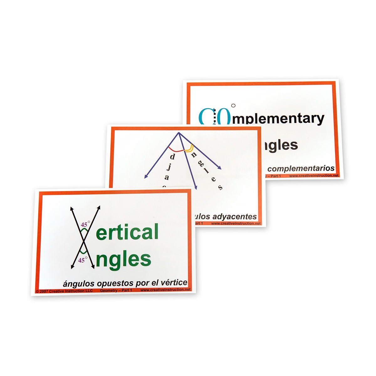 TB24646-Math Graffiti Word Wall Posters - Geometry Part 1 (48 Cards)