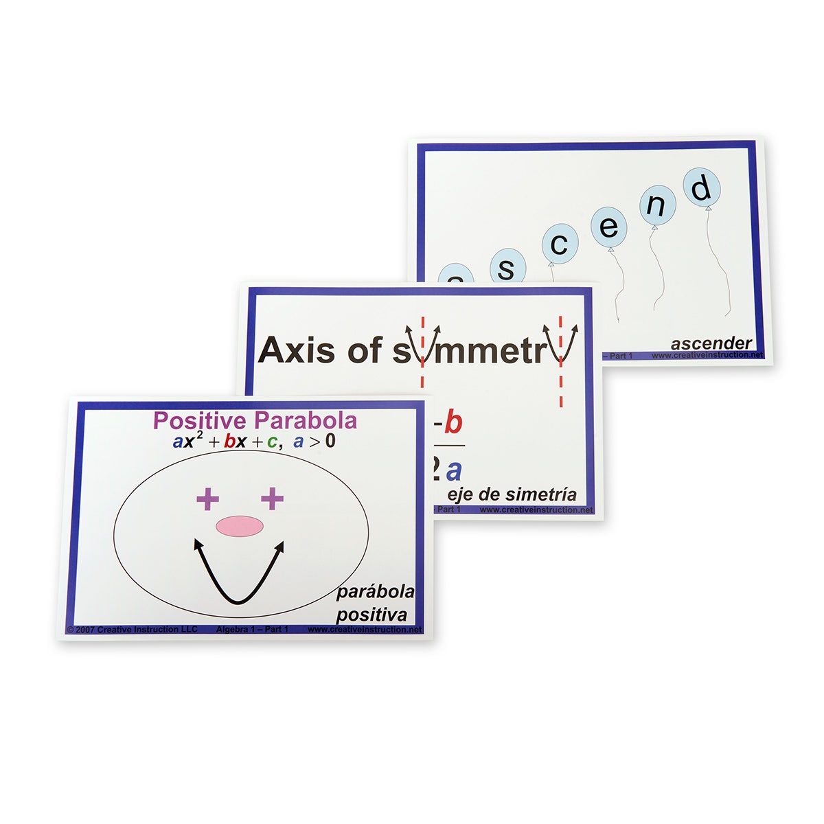 TB24649-Math Graffiti Word Wall Posters - Algebra 1: Part 1 (54 cards)