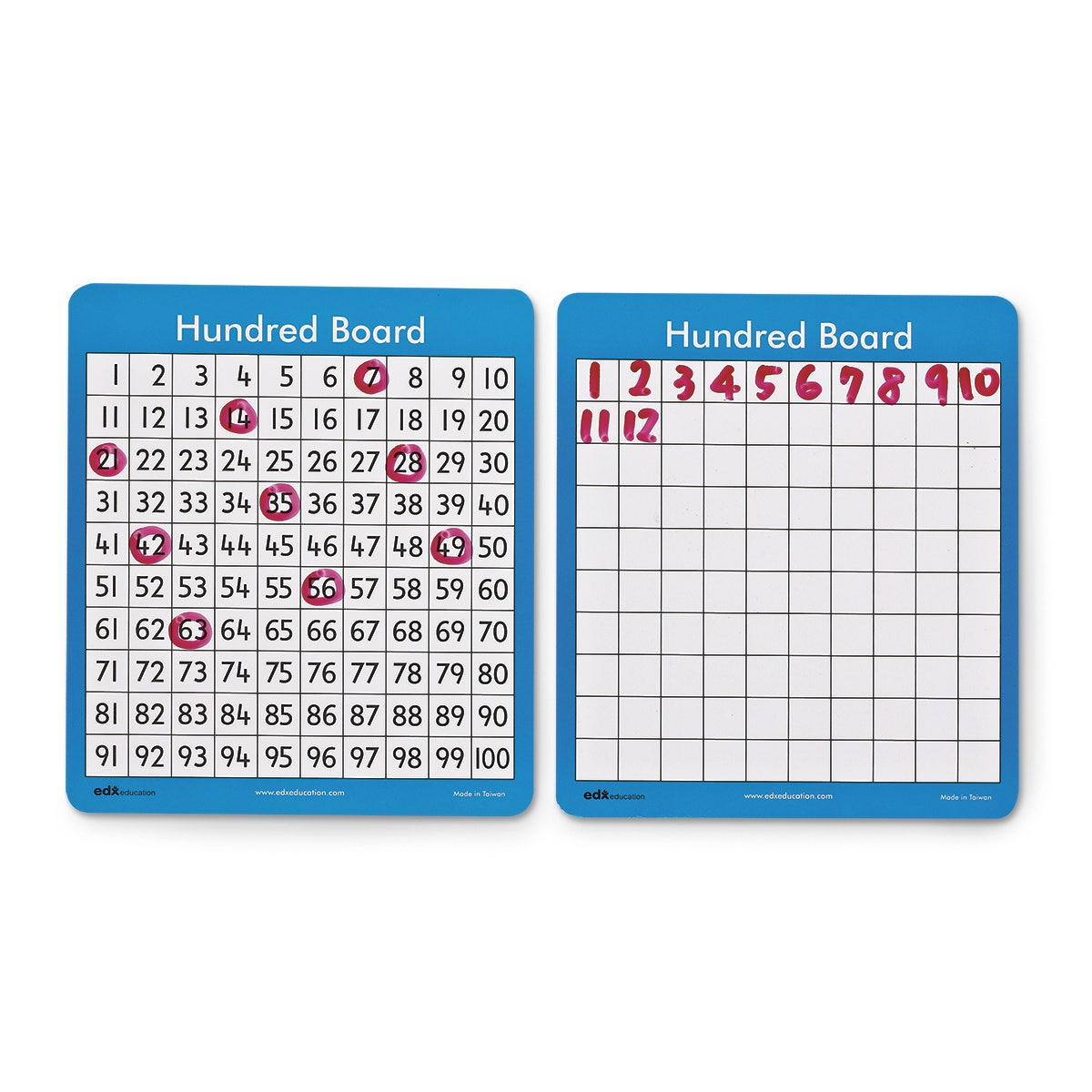 TB26166-Dry-Erase Hundred Boards - Pack of 30