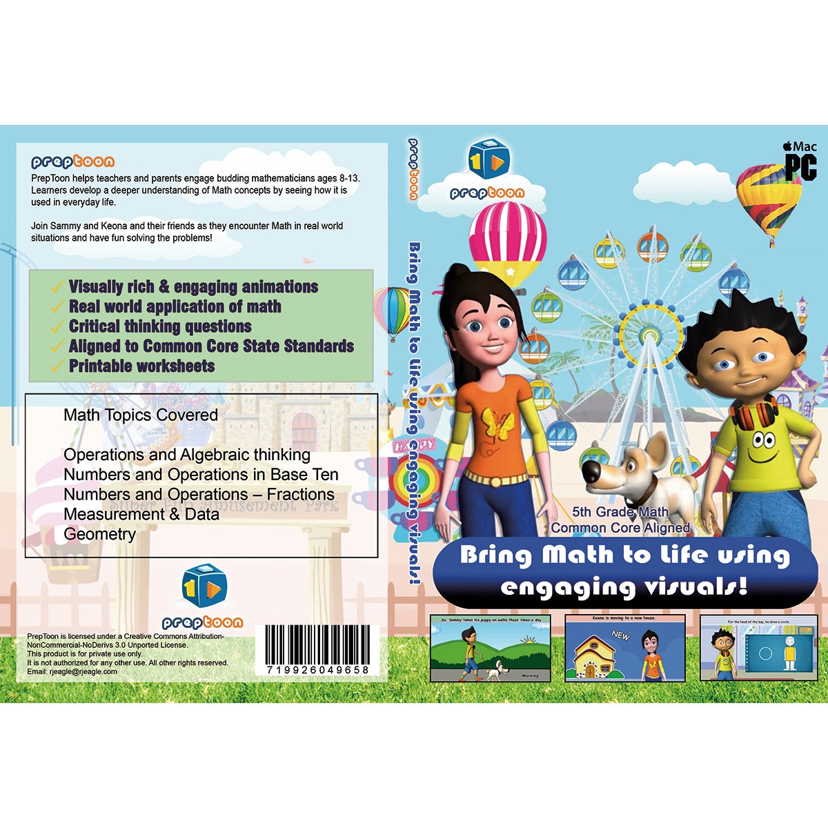 TB26641-PrepToon Common Core Math - Grade 5