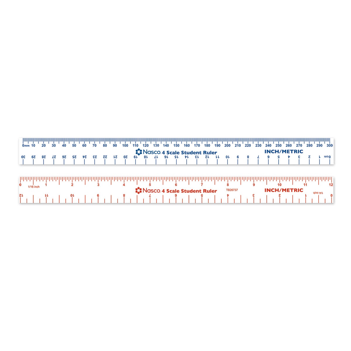 TB26737-Nasco 4-Scale 12 in. Student Ruler