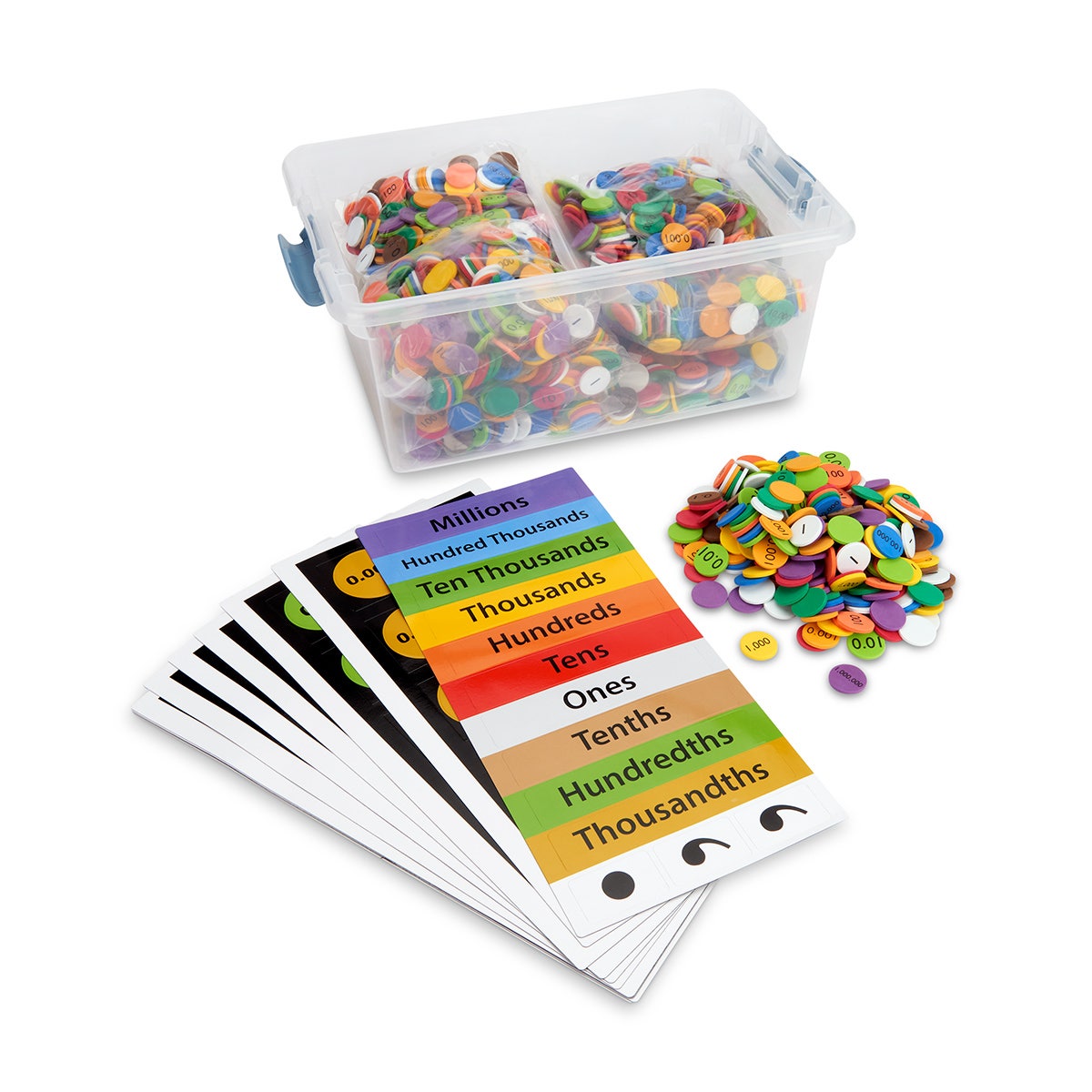 TB27029-Nasco Place Value Disc Complete Classroom Set, 10-Value Set - 3,100 Pieces