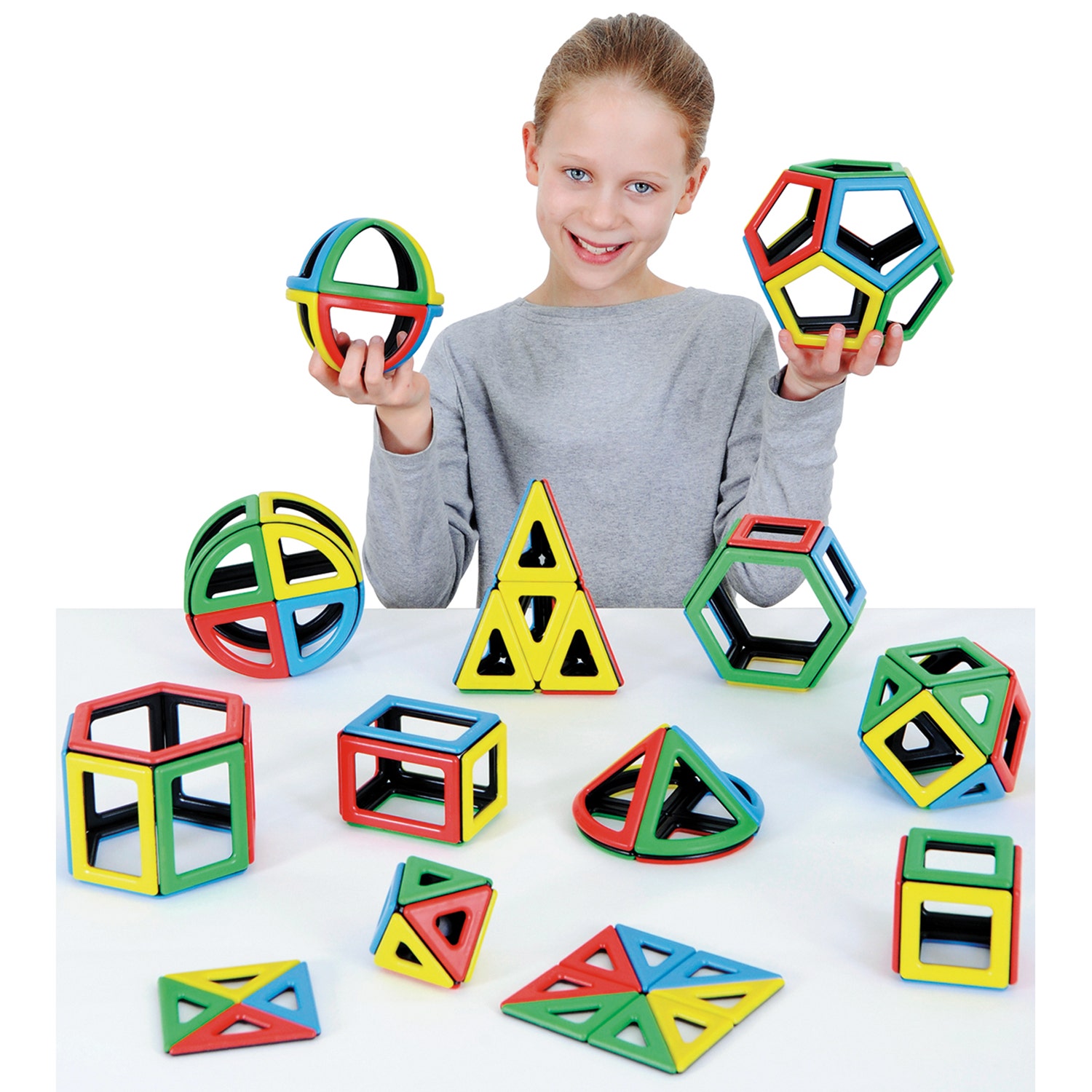 TB27037-Magnetic Polydron Mathematics Set - 118 Pieces