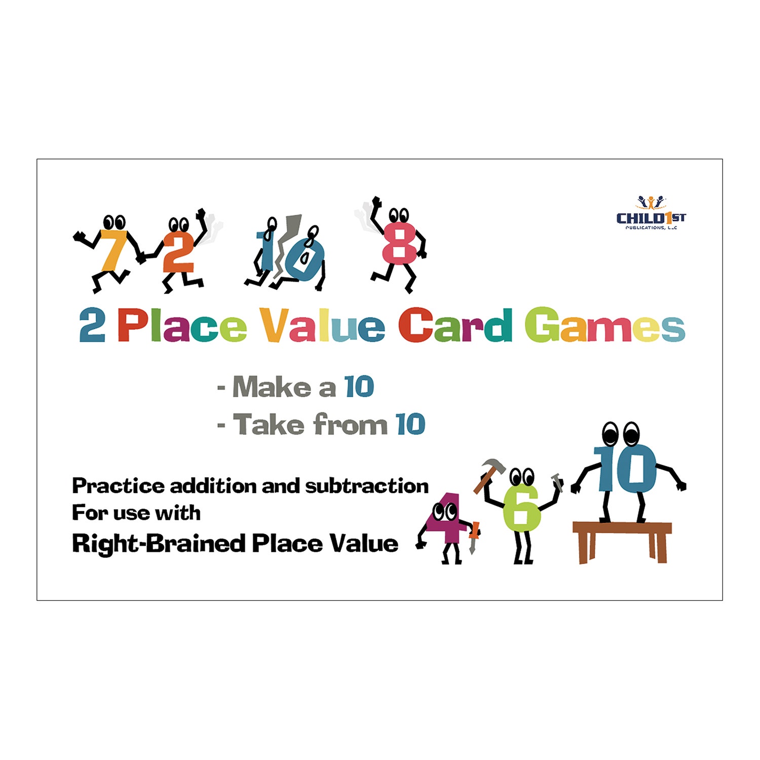 TB27066-Right-Brained Place Value Adding and Subtracting 10’s Cards - 4-1/4 in. x 2-3/4 in.